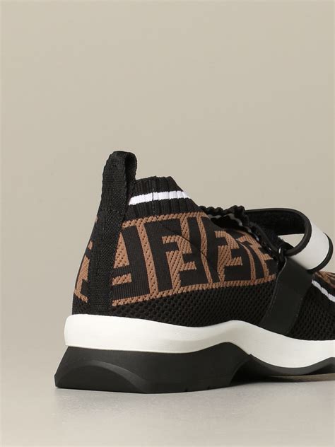 fendi ff mesh platform sneakers.